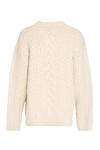 Load image into Gallery viewer, Cable long sleeve crew-neck sweater
