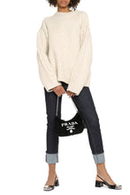 Load image into Gallery viewer, Cable long sleeve crew-neck sweater
