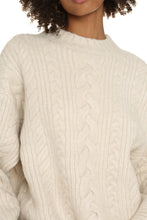 Load image into Gallery viewer, Cable long sleeve crew-neck sweater
