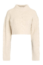 Load image into Gallery viewer, Cable long sleeve crew-neck sweater
