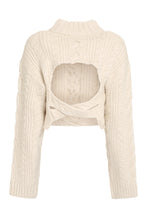 Load image into Gallery viewer, Cable long sleeve crew-neck sweater

