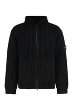 Load image into Gallery viewer, Hooded sweater with zip in wool and cashmere
