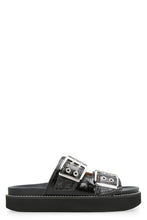 Load image into Gallery viewer, Leather slides with buckle
