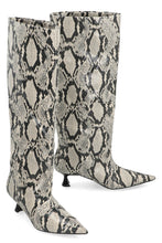 Load image into Gallery viewer, Croco-print eco-leather boots
