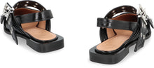 Load image into Gallery viewer, Feminine Buckle  faux leather slingback pumps
