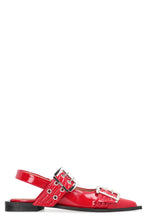 Load image into Gallery viewer, Feminine Buckle  faux leather slingback pumps
