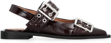 Load image into Gallery viewer, Feminine Buckle eco-leather slingback pumps
