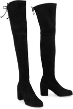 Load image into Gallery viewer, Tieland stretch suede over the knee boots
