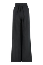 Load image into Gallery viewer, Cotton blend wide leg trousers
