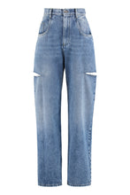Load image into Gallery viewer, High-waist wide-leg jeans
