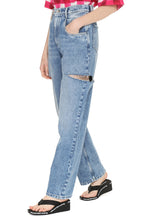 Load image into Gallery viewer, High-waist wide-leg jeans
