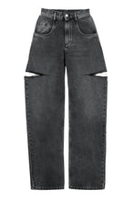 Load image into Gallery viewer, High-waist wide-leg jeans
