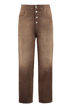 Load image into Gallery viewer, High-waist wide-leg jeans
