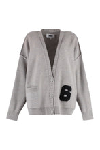 Load image into Gallery viewer, Patch detail wool-blend cardigan
