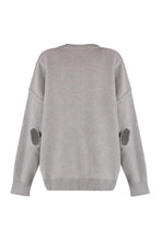 Load image into Gallery viewer, Patch detail wool-blend cardigan
