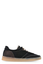 Load image into Gallery viewer, Leather and fabric low-top sneakers
