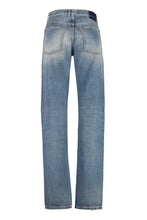 Load image into Gallery viewer, Destroyed straight leg jeans
