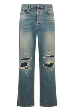 Load image into Gallery viewer, Straight jeans with rips in cotton
