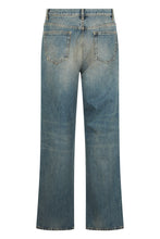Load image into Gallery viewer, Straight jeans with rips in cotton
