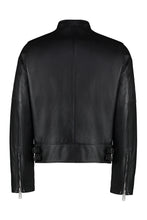 Load image into Gallery viewer, Shiny leather Biker jacket
