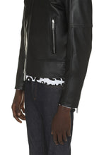 Load image into Gallery viewer, Shiny leather Biker jacket
