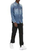 Load image into Gallery viewer, Stone washed denim shirt
