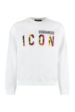 Load image into Gallery viewer, Cotton crew-neck sweatshirt with logo
