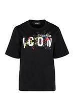 Load image into Gallery viewer, Icon Splatter print cotton T-shirt
