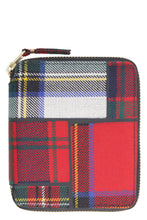 Load image into Gallery viewer, Tartan motif zip around wallet

