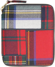 Load image into Gallery viewer, Tartan motif zip around wallet
