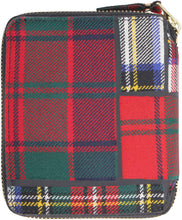 Load image into Gallery viewer, Tartan motif zip around wallet
