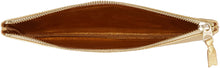 Load image into Gallery viewer, Logo detail flat leather pouch
