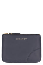 Load image into Gallery viewer, Logo detail flat leather pouch
