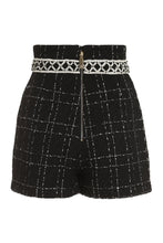 Load image into Gallery viewer, Embroidered tweed shorts
