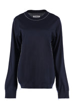 Load image into Gallery viewer, Wool-cotton blend crew-neck sweater
