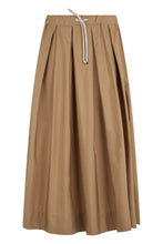 Load image into Gallery viewer, Pleated midi skirt in cotton
