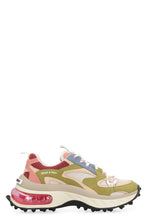 Load image into Gallery viewer, Bubble leather and fabric low-top sneakers
