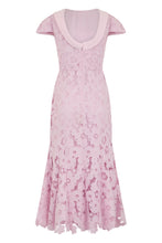 Load image into Gallery viewer, Midi lace dress with a back neckline
