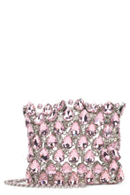 Load image into Gallery viewer, Mini metallic mesh bag with crystals
