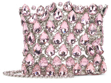 Load image into Gallery viewer, Mini metallic mesh bag with crystals
