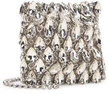 Load image into Gallery viewer, Mini metallic mesh bag with crystals

