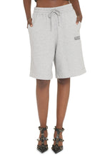 Load image into Gallery viewer, Logo embroidery cotton sweatshorts
