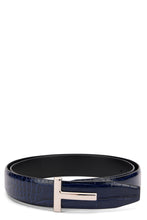 Load image into Gallery viewer, Textured crocodile leather belt
