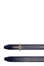 Load image into Gallery viewer, Textured crocodile leather belt
