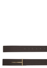 Load image into Gallery viewer, Leather belt with T buckle
