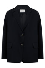 Load image into Gallery viewer, Single-breasted blazer in wool and silk blend
