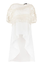Load image into Gallery viewer, Cotton top with crochet vest
