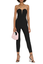 Load image into Gallery viewer, Long jumpsuit with sweetheart neckline
