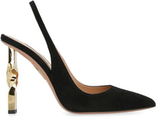 Load image into Gallery viewer, Twist suede slingback pumps

