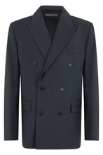 Load image into Gallery viewer, Double-breasted blazer in wool blend
